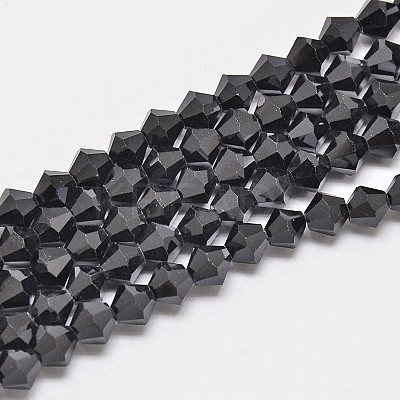 Imitate Austrian Crystal Bicone Glass Beads Strands GLAA-F029-4x4mm-02-1