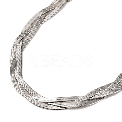 304 Stainless Steel Snake Chains Necklaces NJEW-M075-02B-P-1