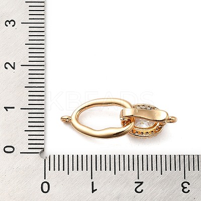 Brass Pave Cubic Zirconia Fold Over Clasps LS-KK-E082-02G-01-1