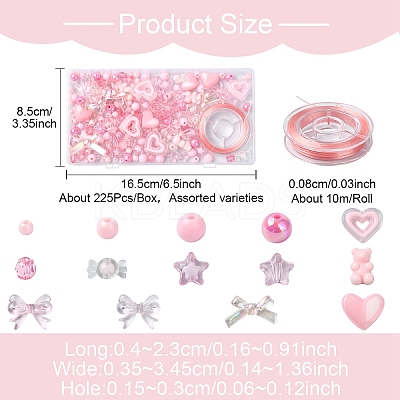 DIY Cute Acrylic Beaded Stretch Jewelry Set Kits DIY-YW0010-04A-1
