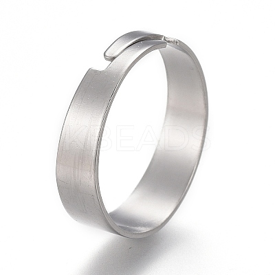 Tarnish Resistant Adjustable 201 Stainless Steel Plain Band Rings LS-STAS-P249-26A-P-1
