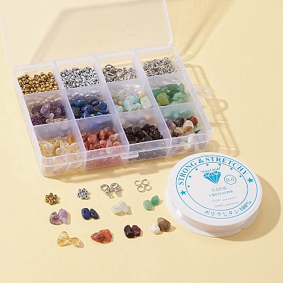 DIY Gemstone Bracelet Necklace Making Kit DIY-FS0003-48-1
