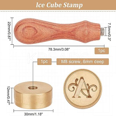 1Pc Brass Stamp Head DIY-OC0008-30A-1