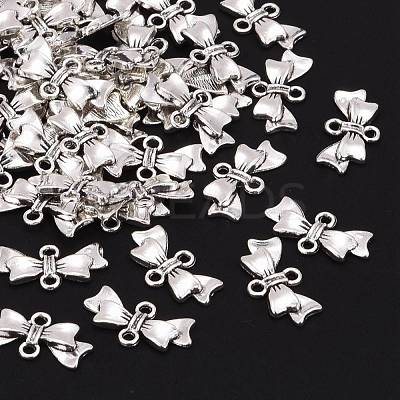 Bowknot Alloy Links connectors X-EA11930Y-1