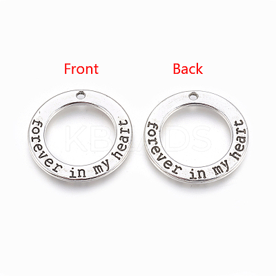 Tibetan Style Alloy Ring Pendants LS-TIBEP-S293-018AS-LF-1