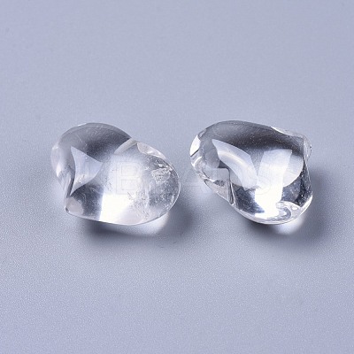 Natural Quartz Crystal Heart Palm Stone G-F659-A06-1