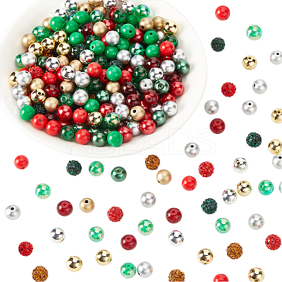 DIY Christmas Polymer Clay Rhinestone & Glass & Acrylic Beads Jewelry Findings Kits Kits DIY-NB0012-24-1