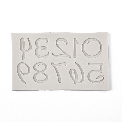 Number 0~9 Silicone Molds X-DIY-R078-35-1