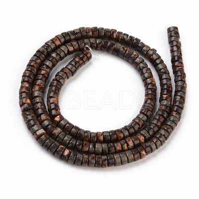 Natural Bronzite & Pyrite Beads Strands G-T111-12-1