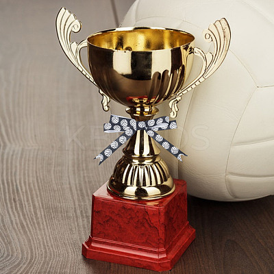 20 Yards Sport Ball Printed Polyester Volleyball Grosgrain Ribbon OCOR-WH0085-75A-01-1