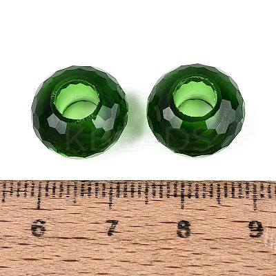 Transparent Glass European Beads GPDL-Q024-14mm-A05-1