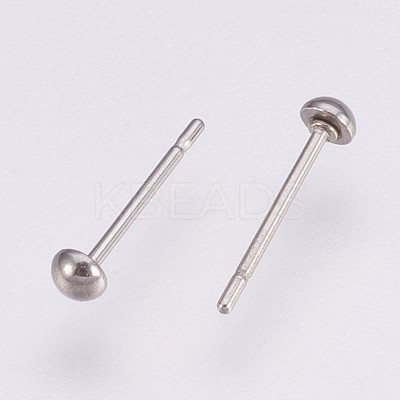 Non-Tarnish 202 Stainless Steel Stud Earring Findings STAS-I088-G-03P-1