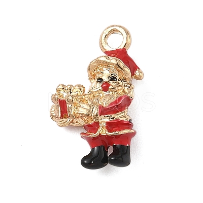 Christmas Alloy Enamel Pendants ENAM-F156-01G-01-1