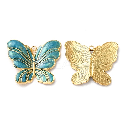 304 Stainless Steel Enamel Pendants LS-STAS-K256-04G-03-1