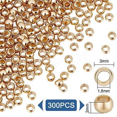 300Pcs 304 Stainless Steel Spacer Beads STAS-UN0050-18-1
