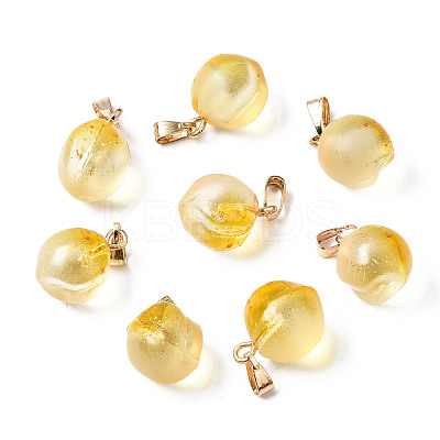 Two Tone Transparent Spray Painted Glass Pendants X-GLAA-N035-015-C04-1