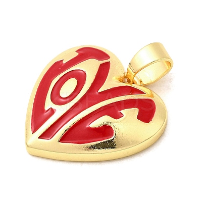 Brass Enamel Pendants KK-I378-19G-B-1