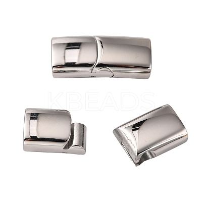 Tarnish Resistant 316 Surgical Stainless Steel Magnetic Clasps with Glue-in Ends X-STAS-G241-14A-P-1