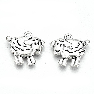 Tibetan Style Alloy Pendants LS-TIBE-S323-019AS-RS-1
