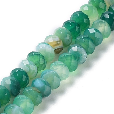 Natural Banded Agate/Striped Agate Beads Strands G-E605-A02-02C-1