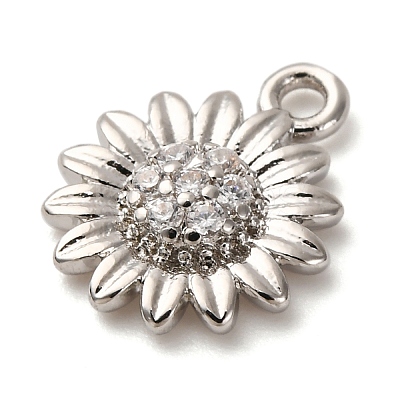 Brass Micro Pave Cubic Zirconia Pendants KK-I276-03P-01-1