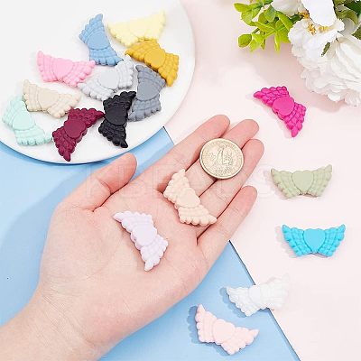 17Pcs 17 Colors Food Grade Eco-Friendly Silicone Focal Beads SIL-HY0001-05-1