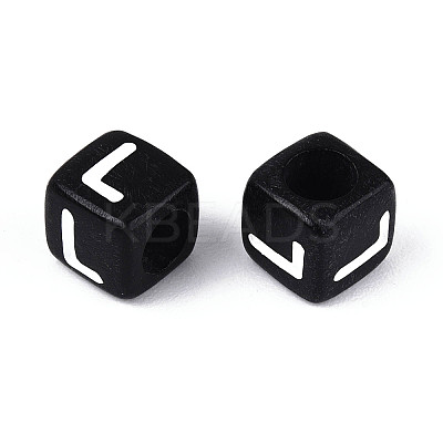 Initial Acrylic Horizontal Hole Beads X-OACR-ZX006-35L-1