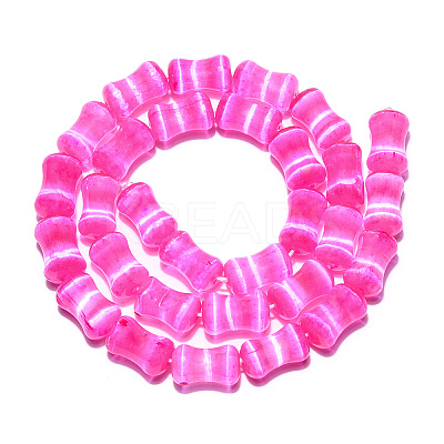 Dyed Natural Selenite Beads Strands G-T138-234B-1