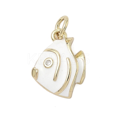 Brass Enamel Pendants KK-K368-12G-1