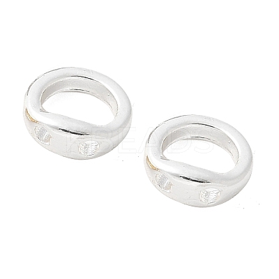 Brass Ring Charm Connectors KK-U056-55S-1