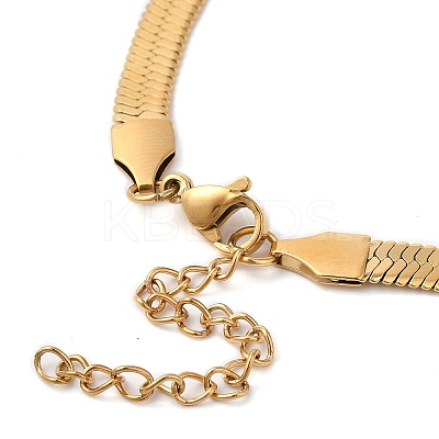 Ion Plating(IP) 304 Stainless Steel Herringbone Chain Bracelet for Men Women BJEW-Q998-02G-1