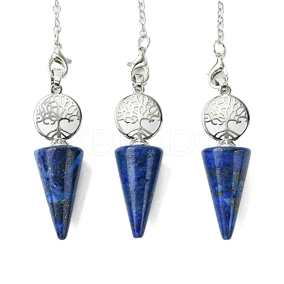 Natural Mixed Stone Cone Dowsing Pendulum Big Pendants G-C114-02P-1