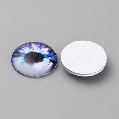 Glass Cabochons LS-GLAA-WH0033-75G-02-1