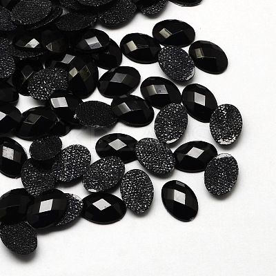 Faceted Oval Acrylic Hotfix Rhinestone Flatback Flat Back Cabochons for Garment Design GACR-Q004-10x14mm-21-1
