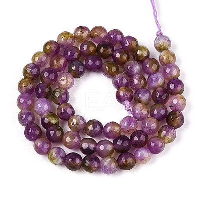 Dyed Natural White Jade Beads Strands G-T139-6mm-60-13-1