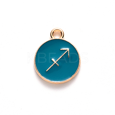Alloy Enamel Pendants ENAM-S124-01B-05F-1