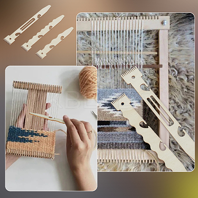 1 Set Wood Tapestry Woven Combs DIY-FG0007-01-1