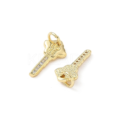 Brass Micro Pave Cubic Zirconia Pendants KK-L239-013G-1
