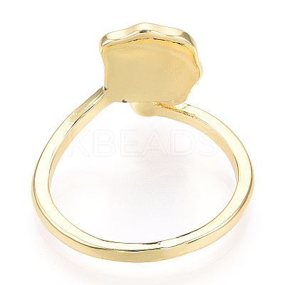 Natural Pearl Open Cuff Ring with Msilver-Lipped Pearl Oyster PEAR-N022-C11-1