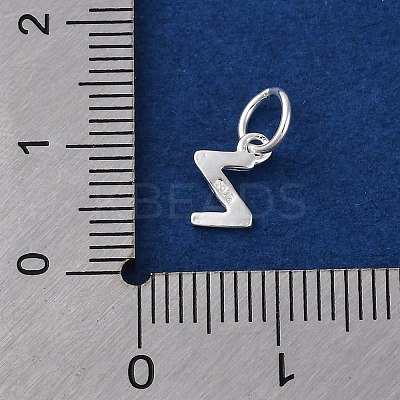 925 Sterling Silver Letter Charms LS-STER-C012-01S-Z-1