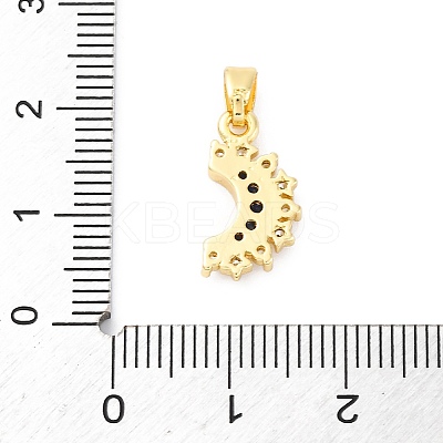 Brass Micro Pave Cubic Zirconia Pendants KK-S510-10G-1