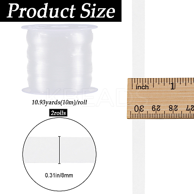 Flat Invisible Stretchy TPU(Thermoplastic Polyurethane) Elastic Strap EW-GF0001-05B-1