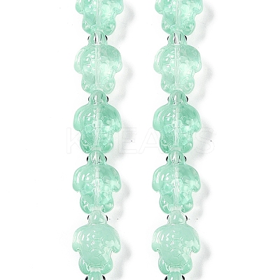 Transparent Glass Enamel Beads Strands GLAA-B021-06E-1