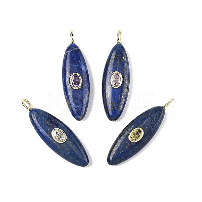 Dyed Natural Lapis Lazuli Pendants G-D357-01F-1