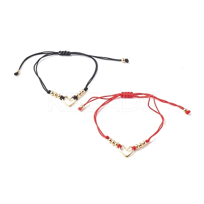 Adjustable Nylon Thread Braided Bead Bracelets BJEW-JB06437-1