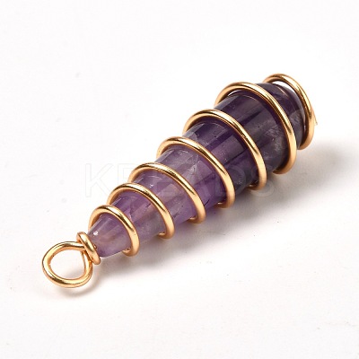 Natural Mixed Gemstone Pendants PALLOY-JF00956-1