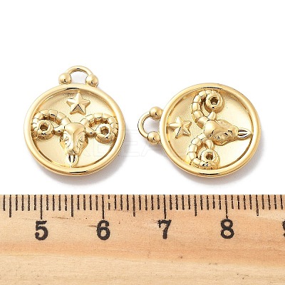 PVD Vacuum Plating 304 Stainless Steel Rhinestone Pendants STAS-R130-01G-02-1