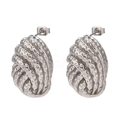 Non-Tarnish 304 Stainless Steel Stud Earrings EJEW-D095-10P-1