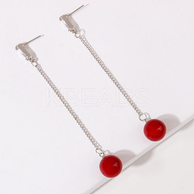 Alloy Stud Dangle Earrings EJEW-K072-18A-1