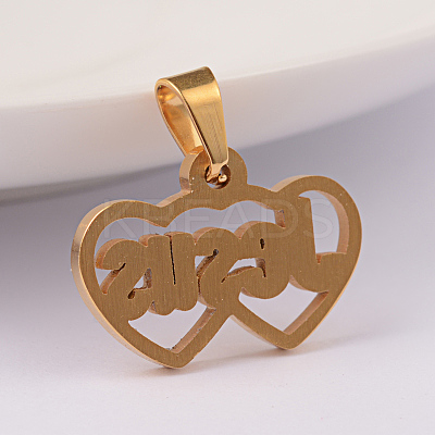 Ion Plating(IP) 304 Stainless Steel Pendants STAS-K162-093G-1